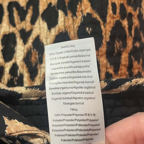 Damson Madder Tilly Leopard Cotton Gilet Vest Organic Quilted Tie Womens 16 - Picture 6 of 8